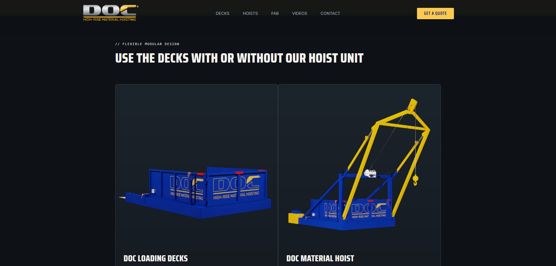 DOC Hoist website