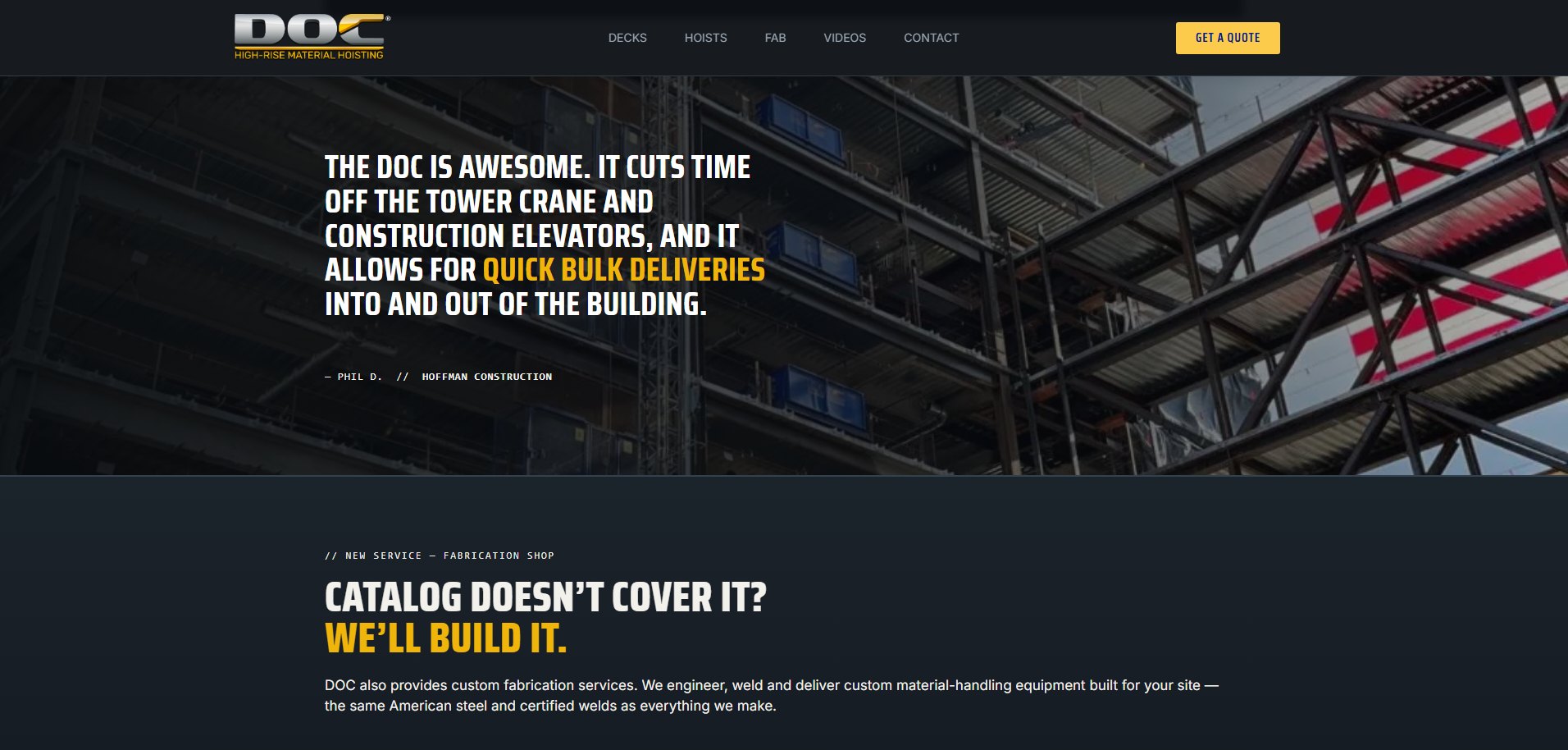 DOC Hoist website
