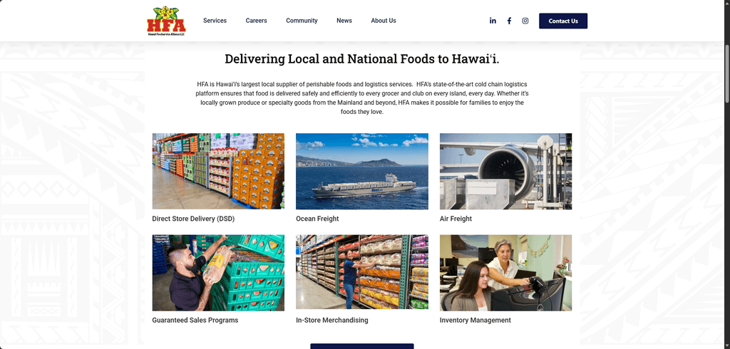Hawaii Foodservice Alliance website